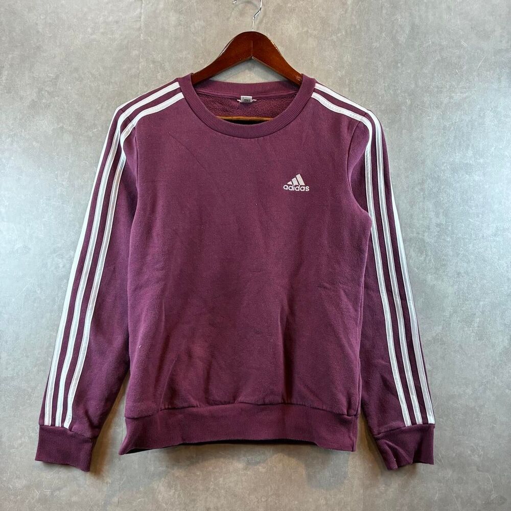 Adidas Men's Burgundy and Red Sweatshirt